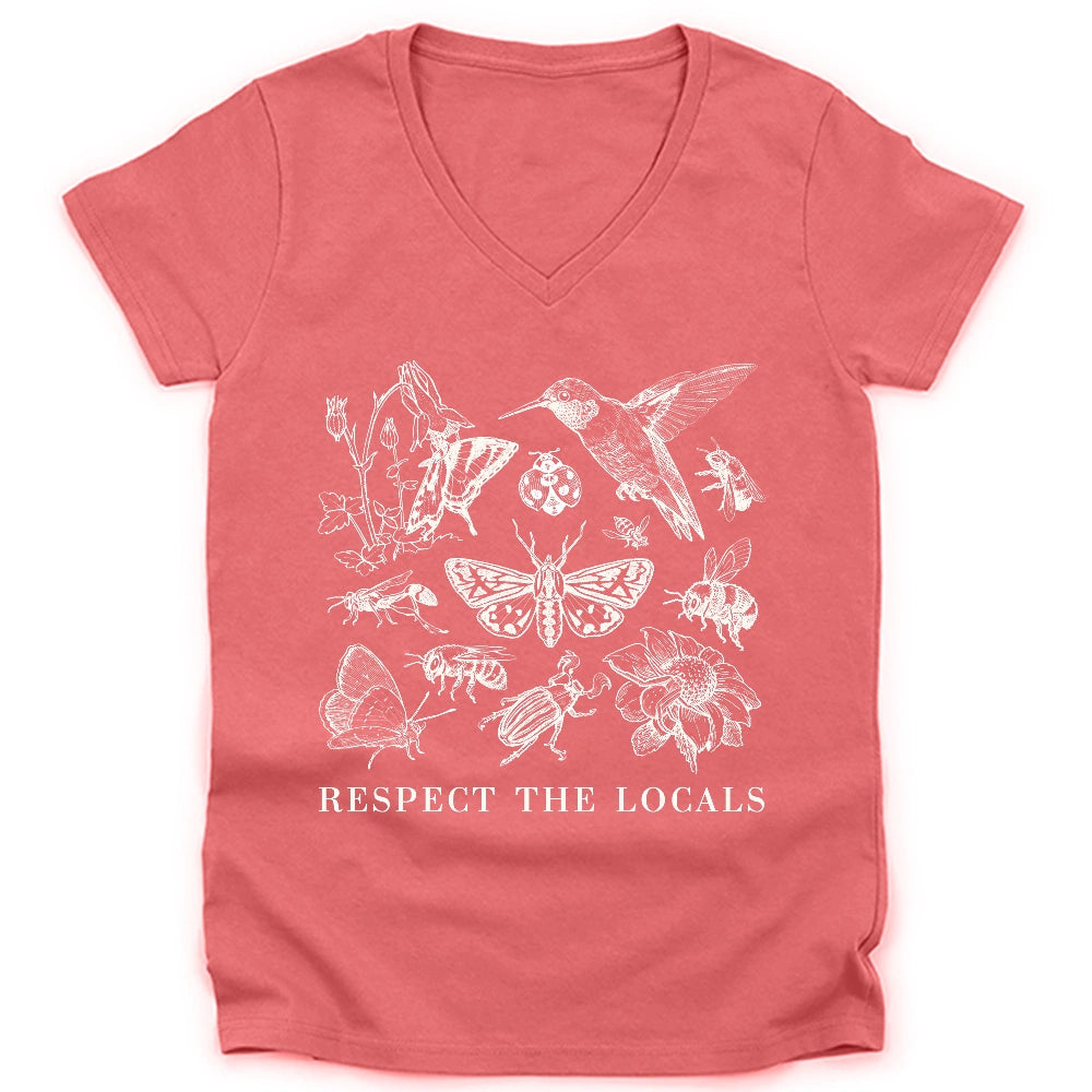 Respect The Locals Lady V-neck
