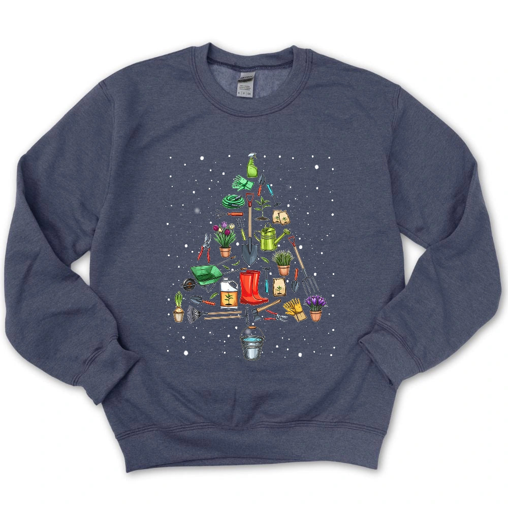 Garden Christmas Tree Sweatshirt