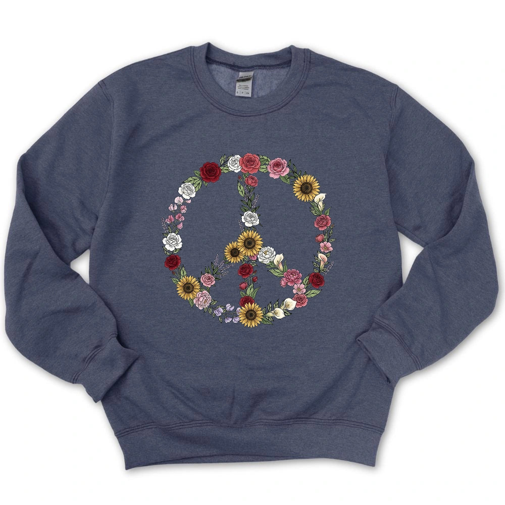 Peace Love Flowers Sweatshirt