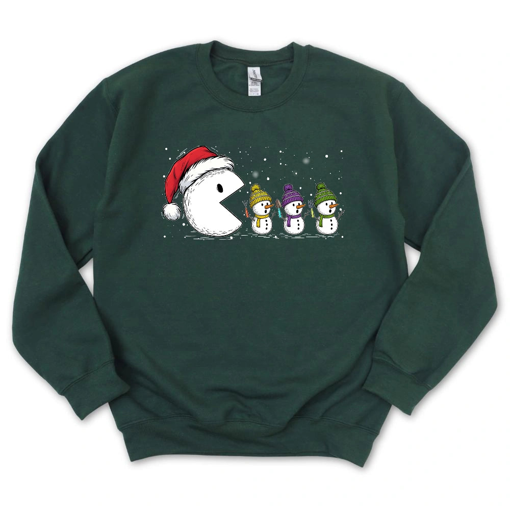 Pacman Snowman Sweatshirt