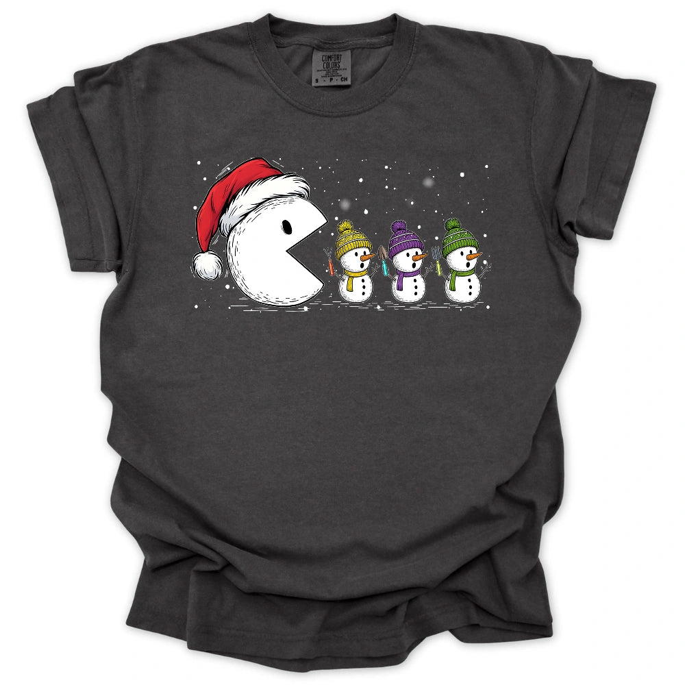 Pacman Snowman T-Shirt