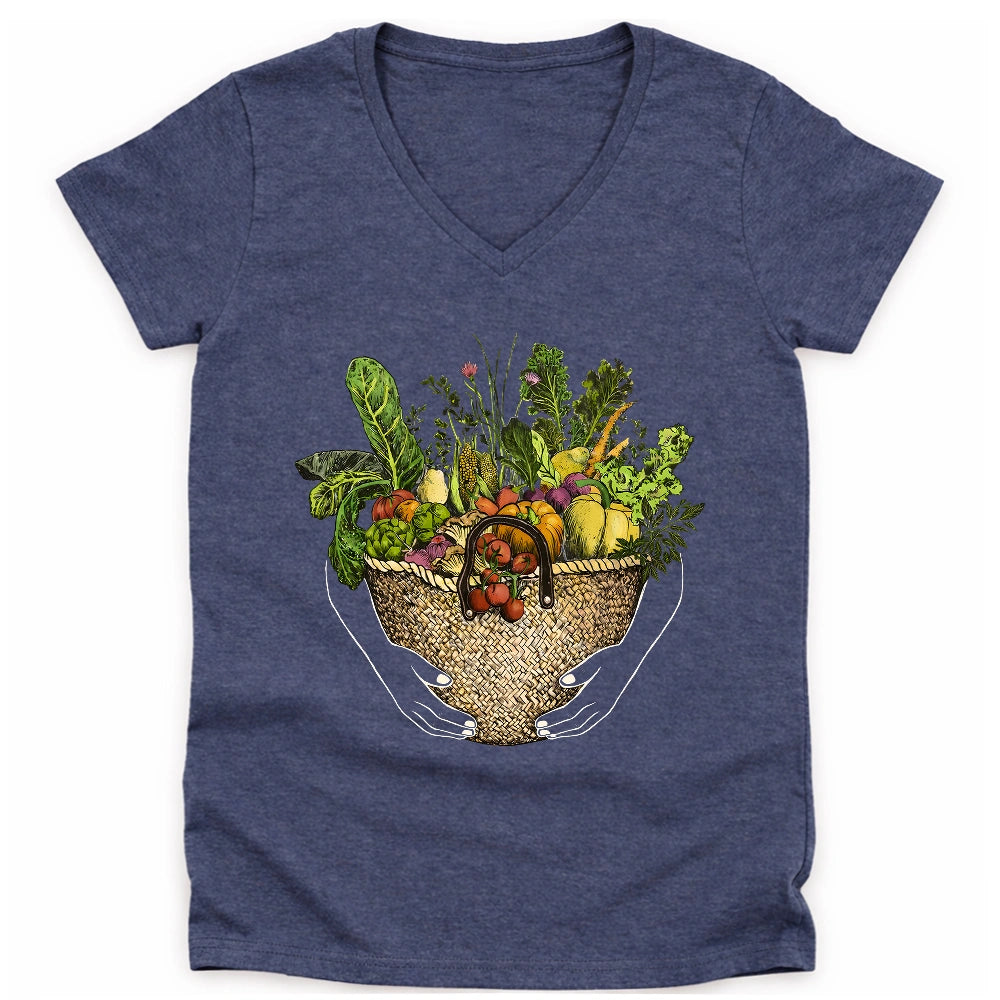 From Garden to Basket Lady V-neck