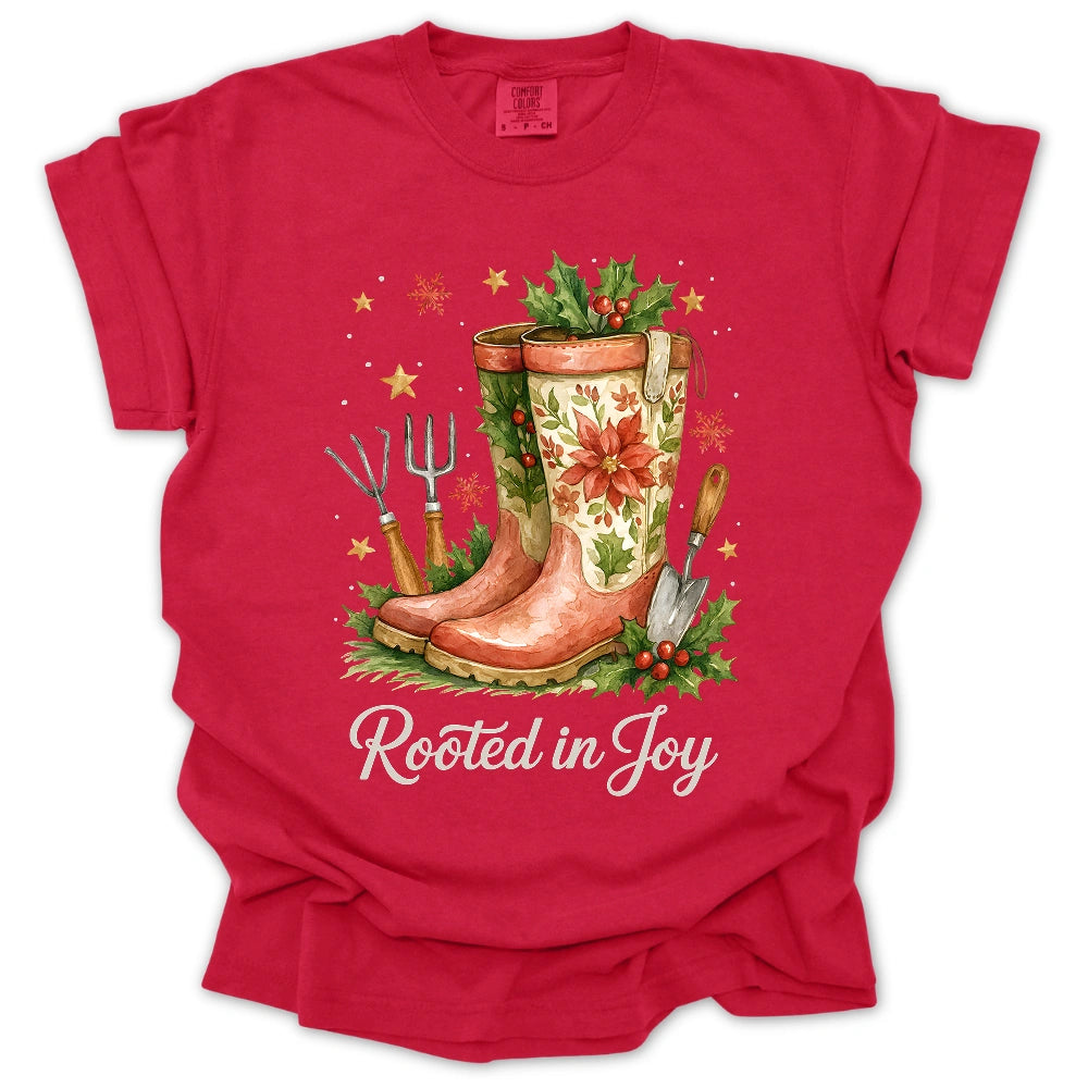 Christmas Gardening Boots T-Shirt