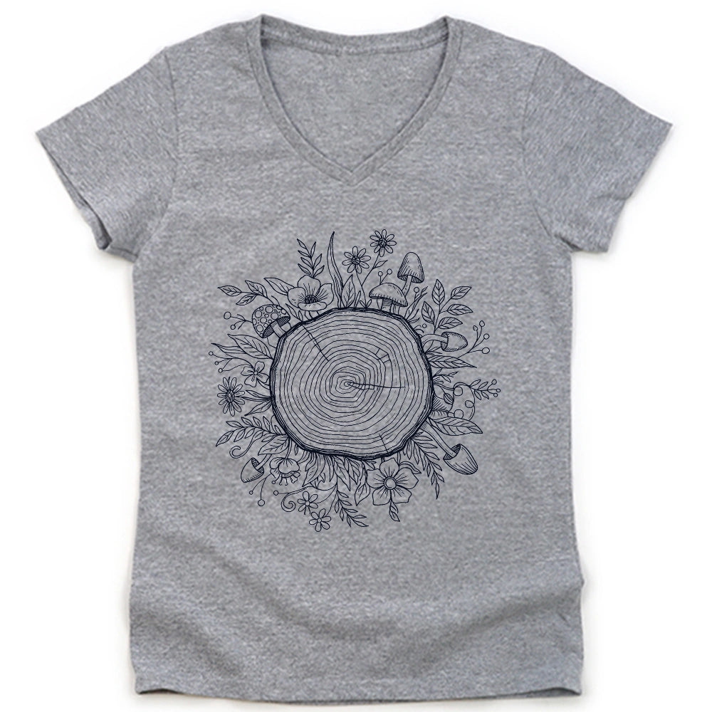 Rings of Time Lady V-neck