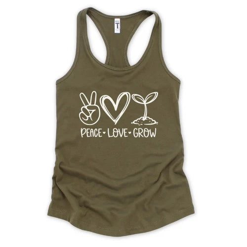 Peace Love Grow Tank Top