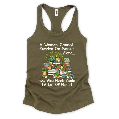Books & Plants Lover Tank Top