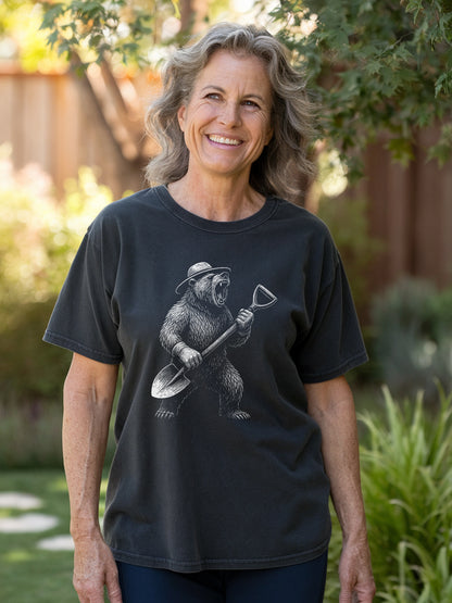 Gardening Bear Rock T-shirt