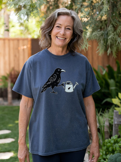 Gardening Crow T-shirt
