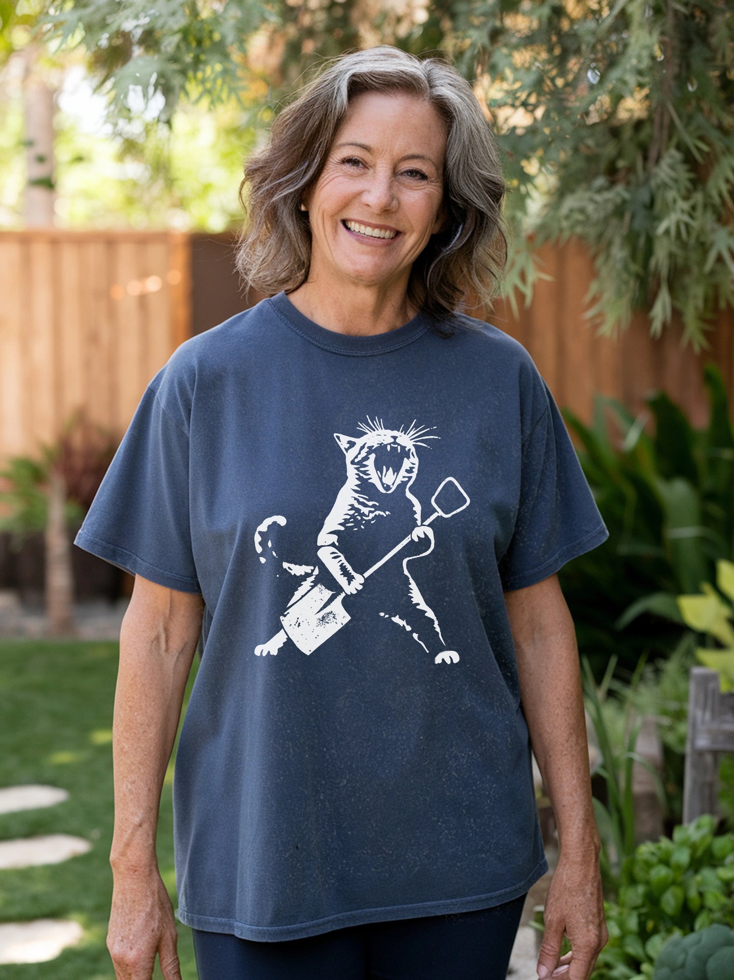 Rock Cat Gardening T-shirt