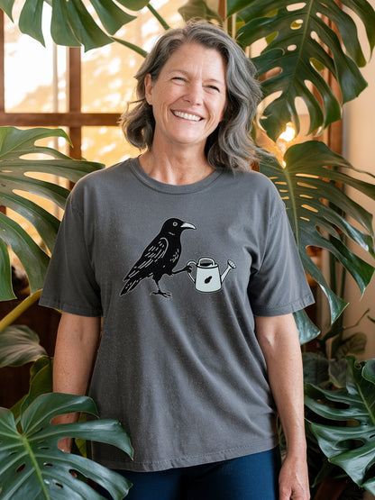 Gardening Crow T-shirt