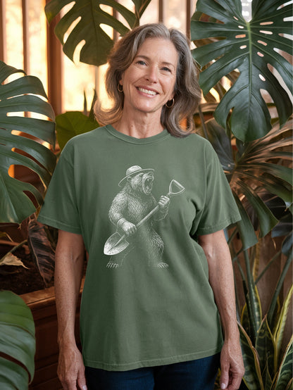Gardening Bear Rock T-shirt
