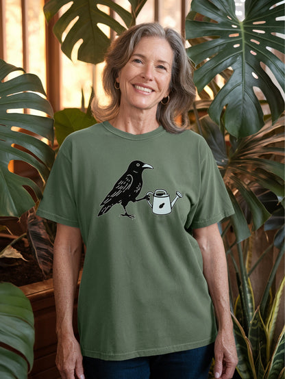 Gardening Crow T-shirt