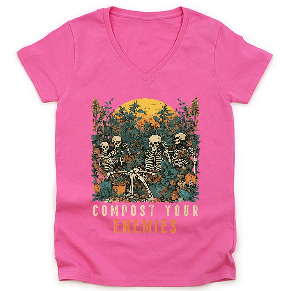 Compost Your Enemies Lady V-neck