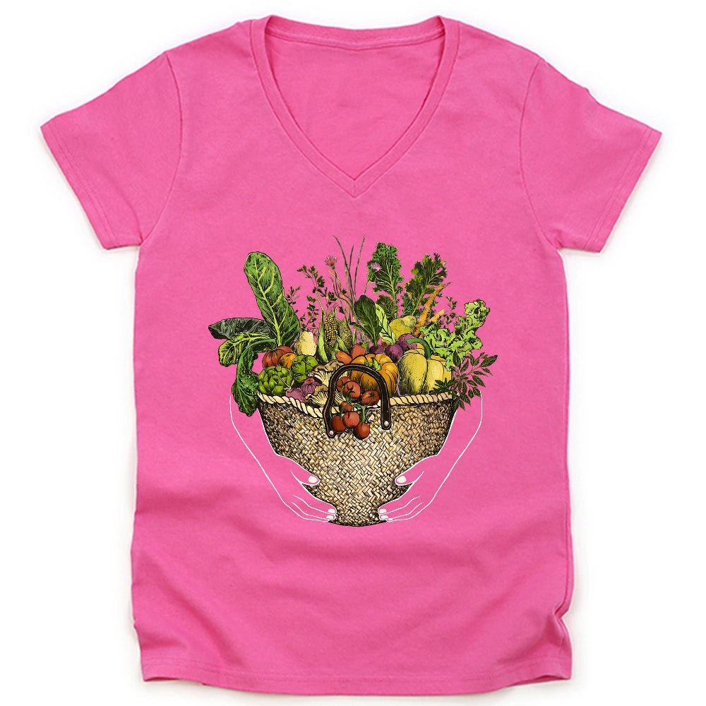 From Garden to Basket Lady V-neck