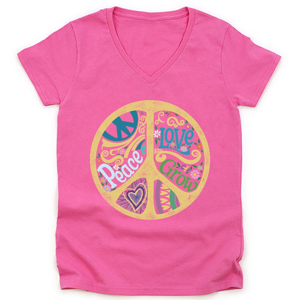 Grow Your Peace Lady V-neck
