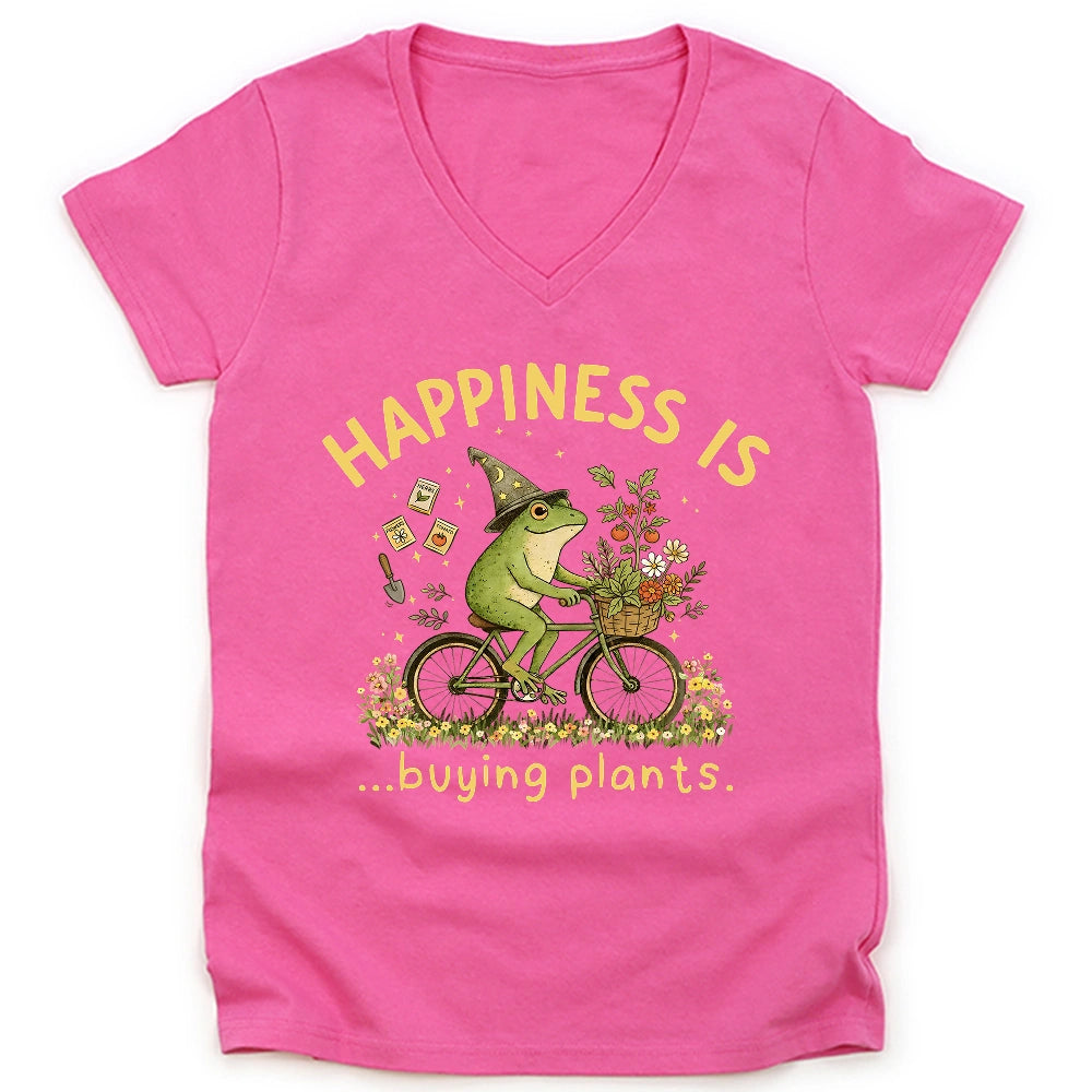 Happiness is buying plants Lady V-neck