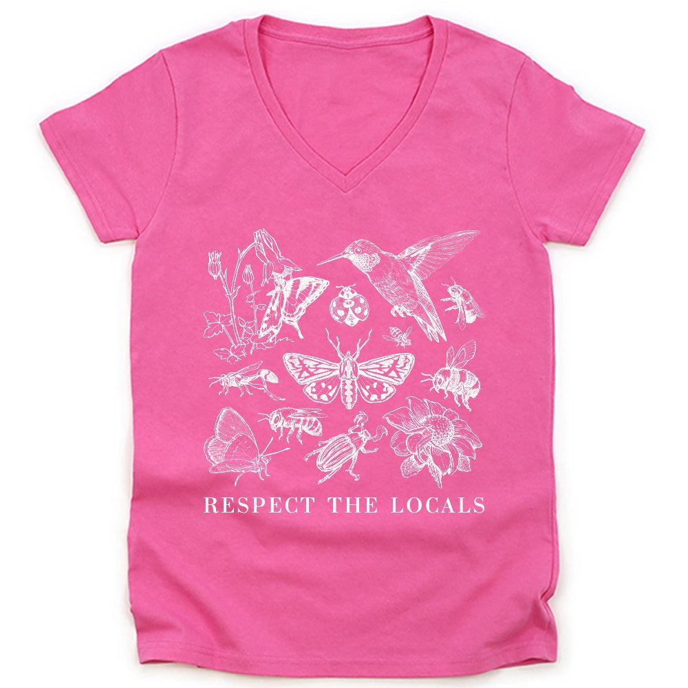 Respect The Locals Lady V-neck