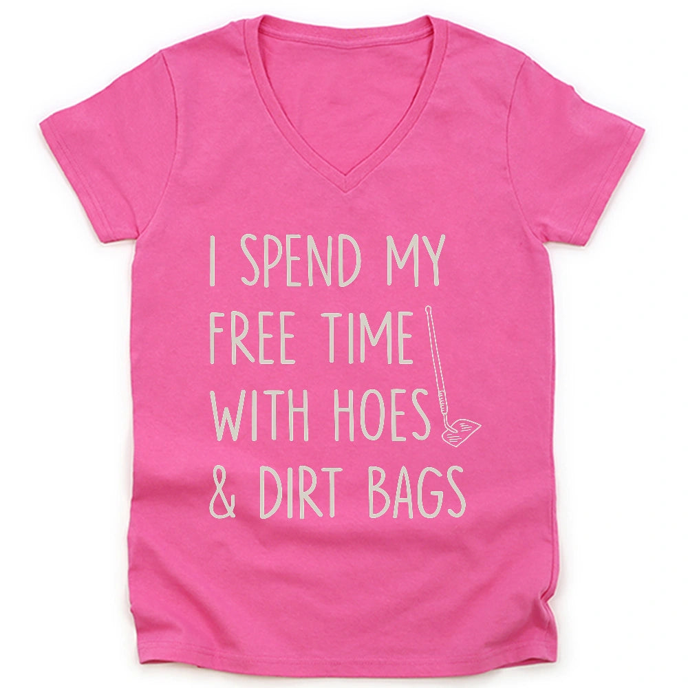 Spend Time With Hoes & Dirty Bags Lady V-neck