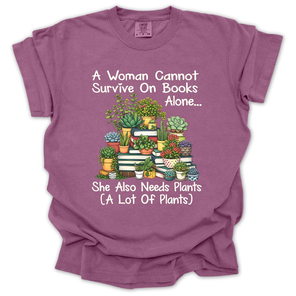 Books & Plants Lover T-shirt