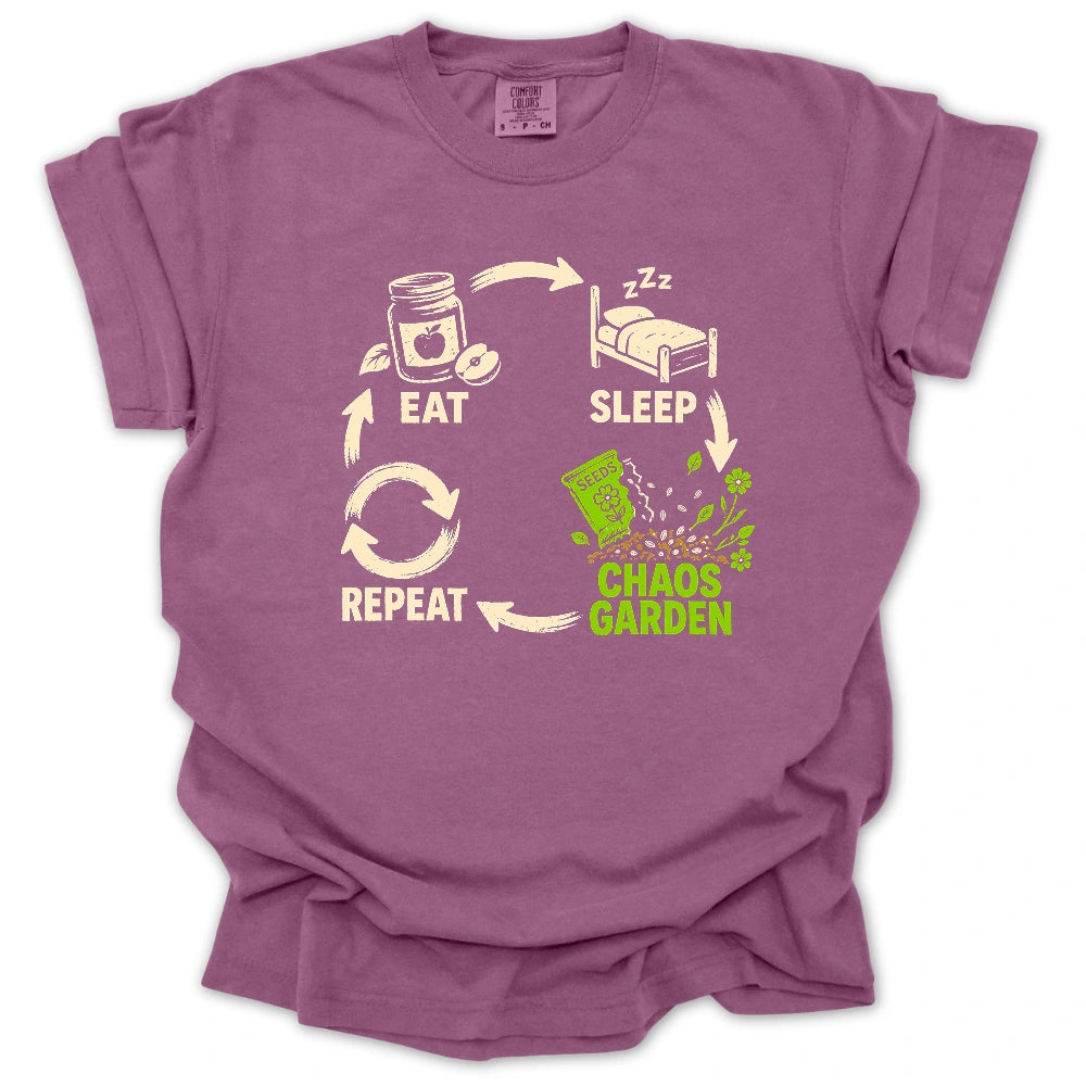 Eat, Sleep, Chaos Garden, Repeat T-shirt