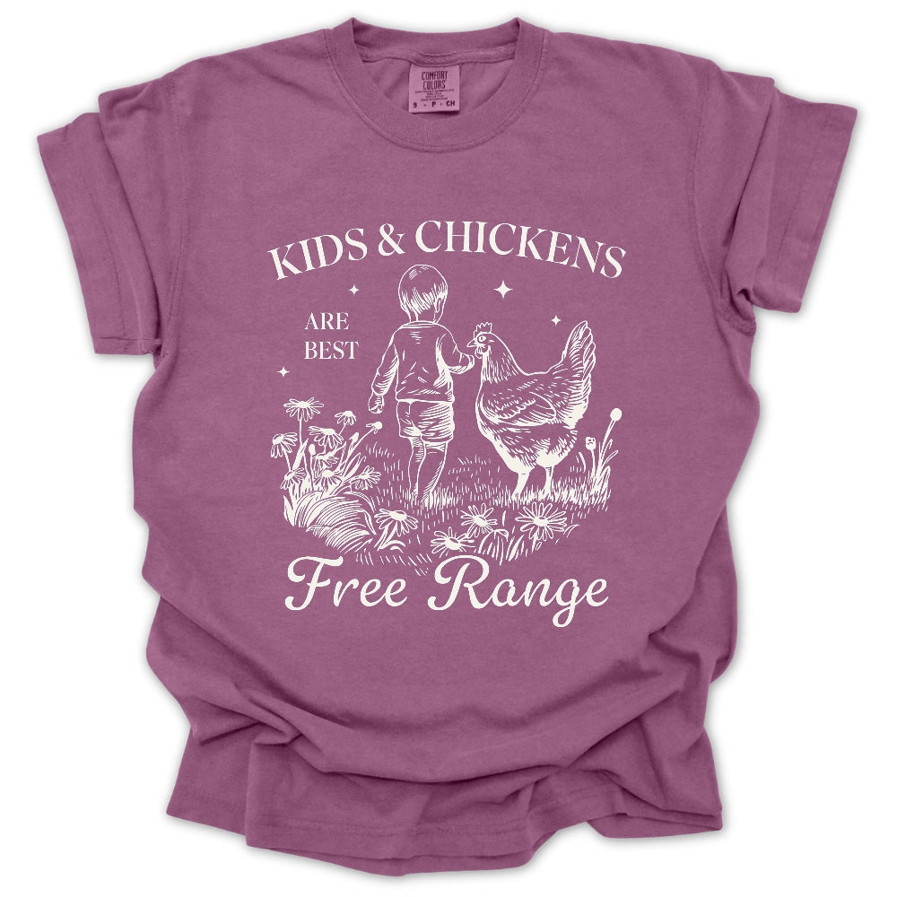 Free Range Kids & Chickens T-Shirt