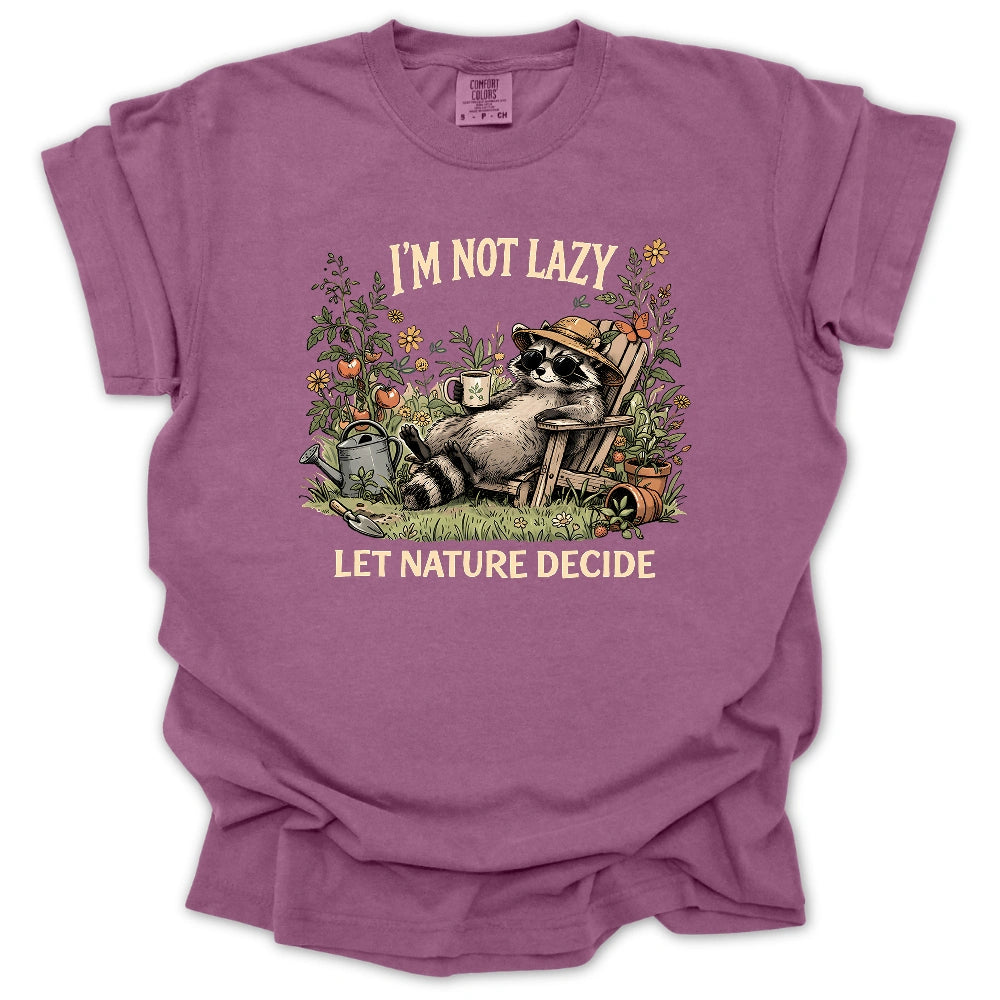 Lazy Raccoon Gardener T-shirt