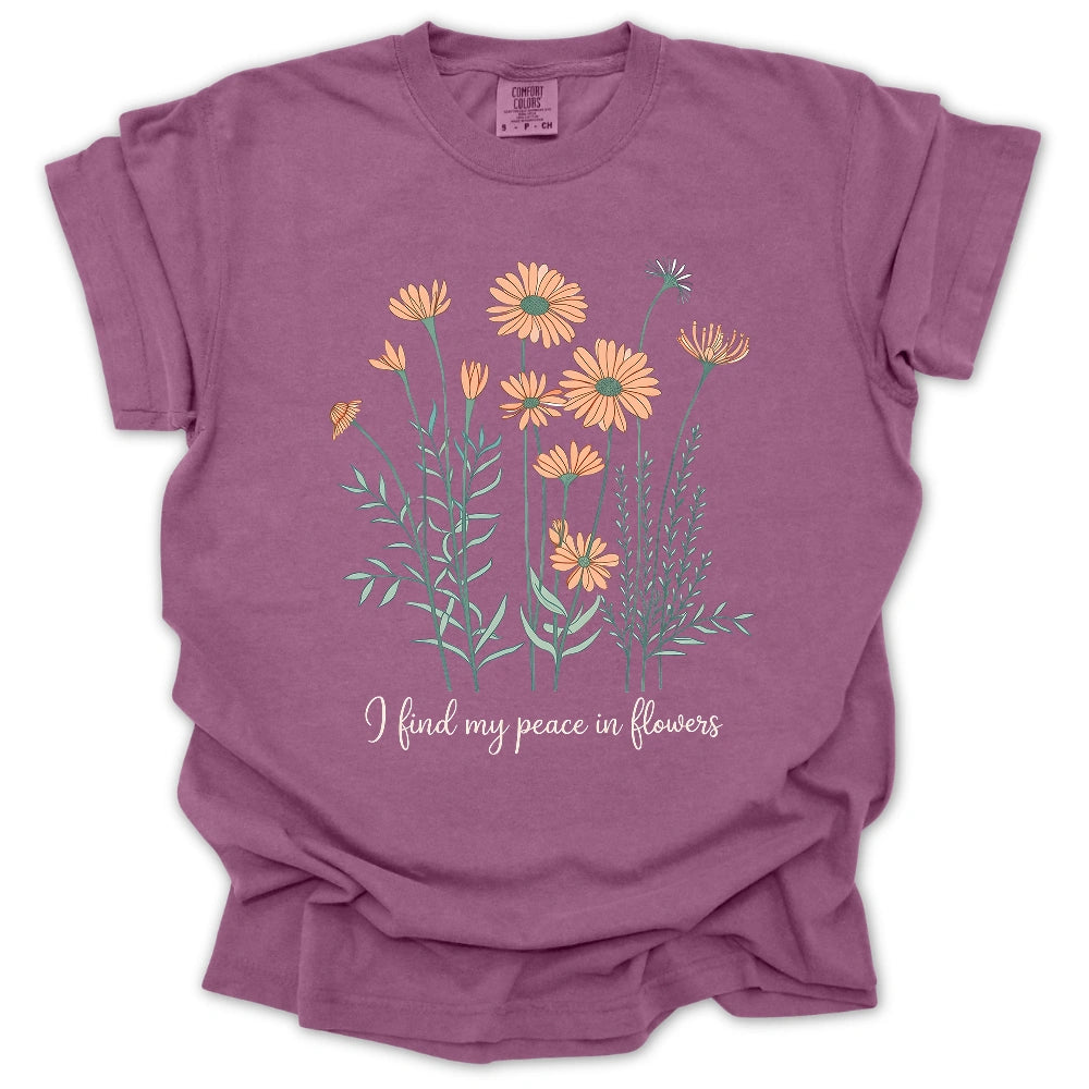 Peace In Flowers T-shirt