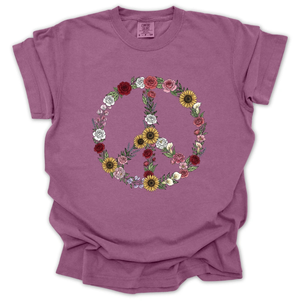 Peace Love Flowers T-shirt