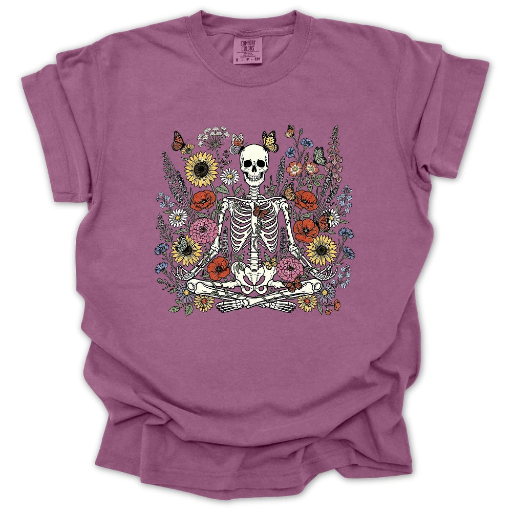 Skeleton in Bloom T-shirt