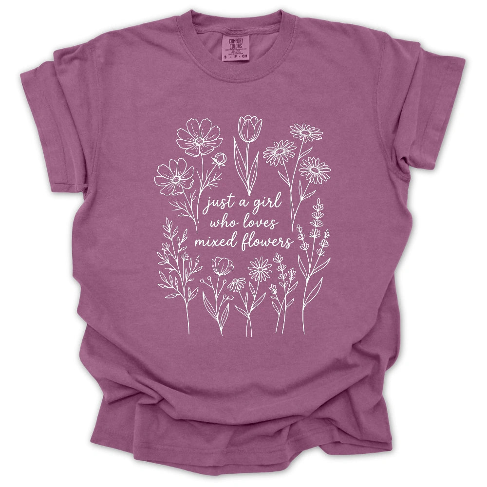 Who Loves Mixed Flowers T-shirt