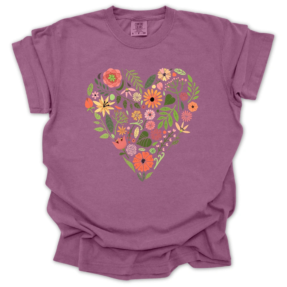Wildflowers Heart T-shirt