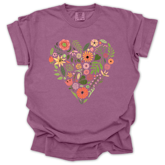 Wildflowers Heart T-shirt