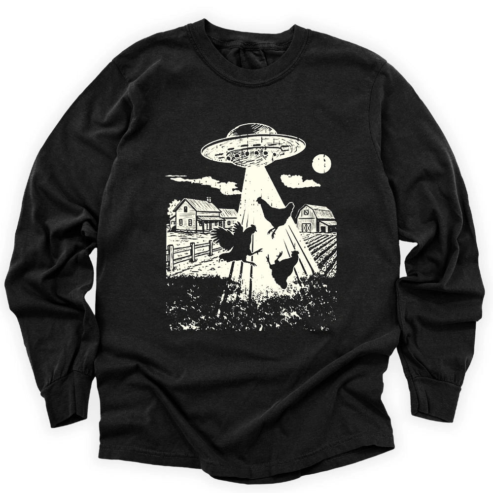 UFO Chickens Long Sleeve T-shirt