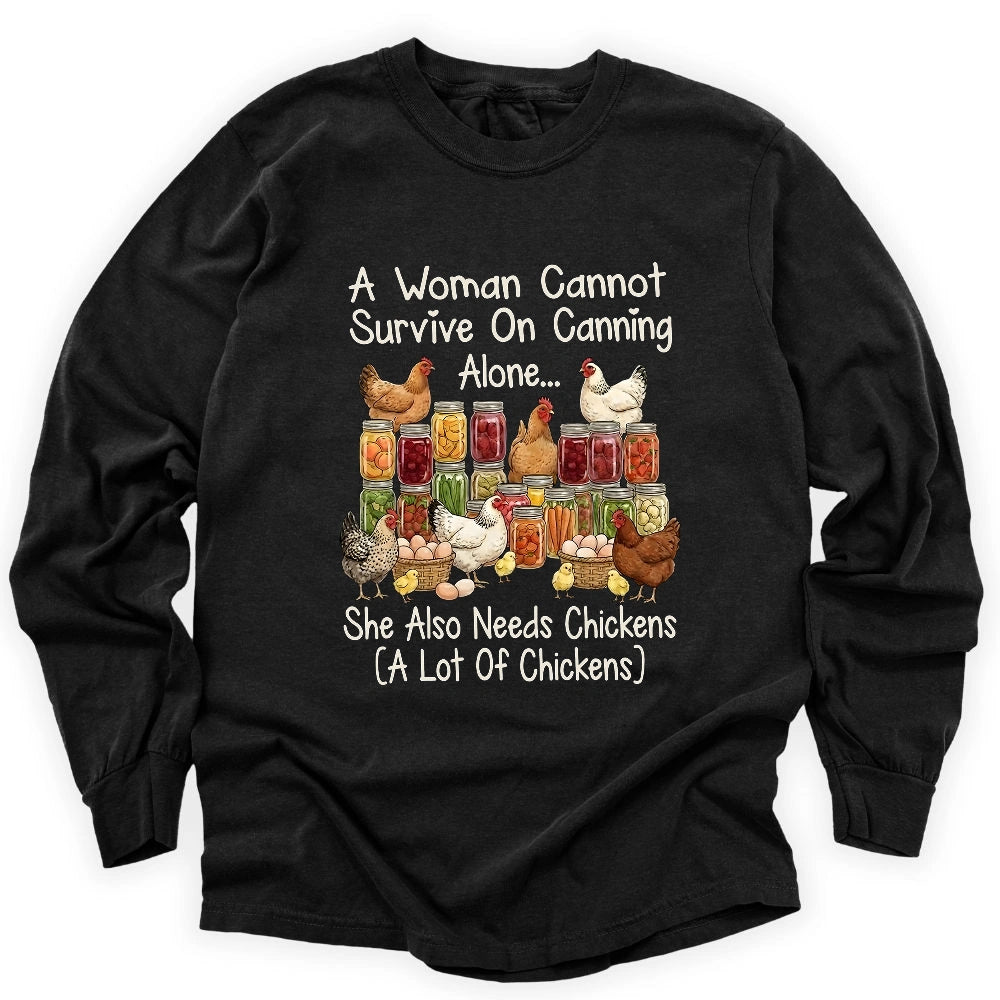 Canning & Chickens Lover Long Sleeve T-shirt