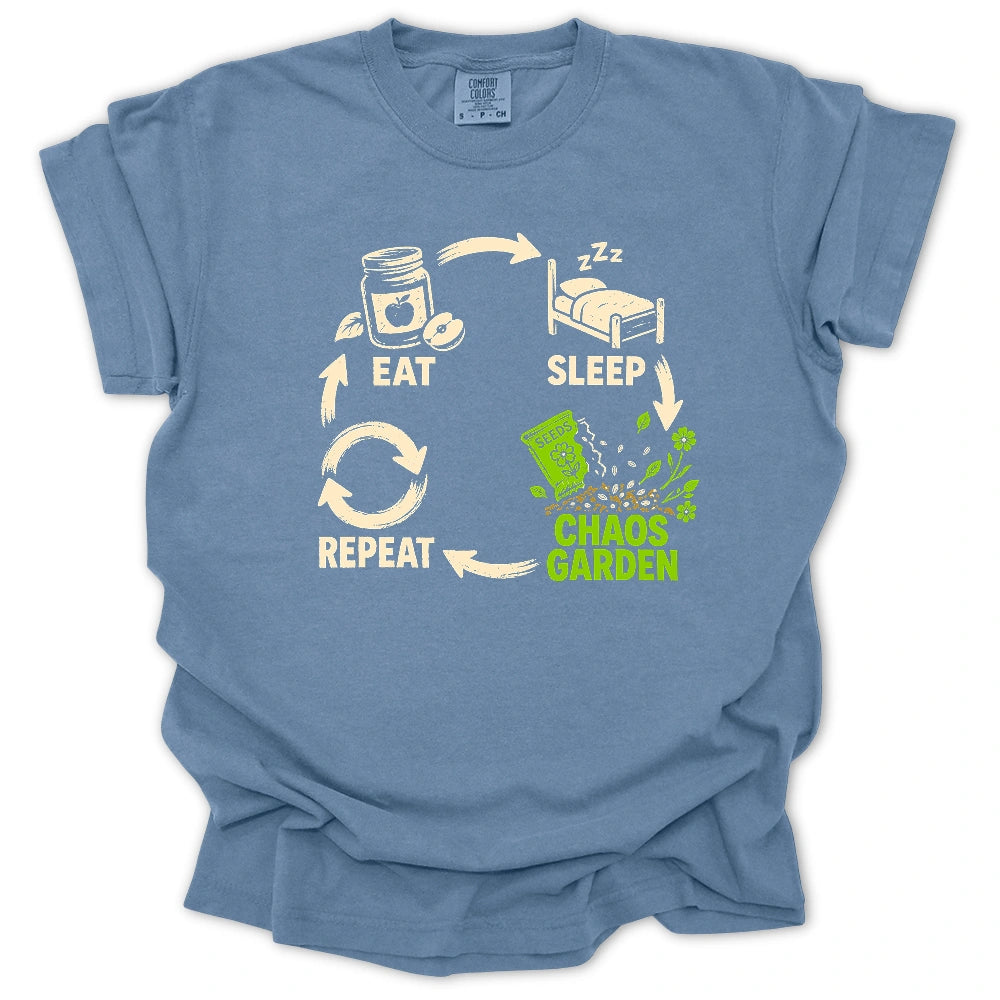 Eat, Sleep, Chaos Garden, Repeat T-shirt
