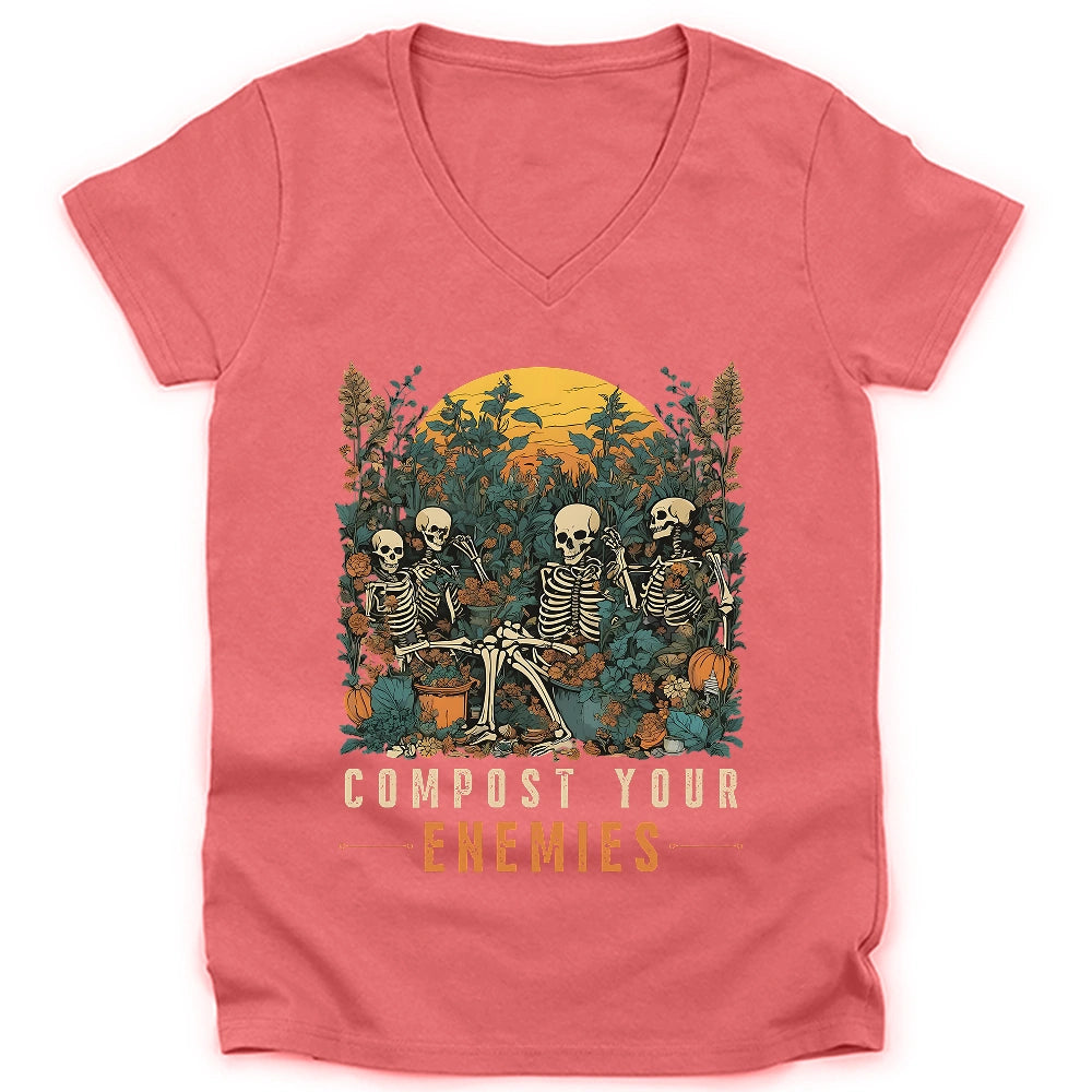 Compost Your Enemies Lady V-neck