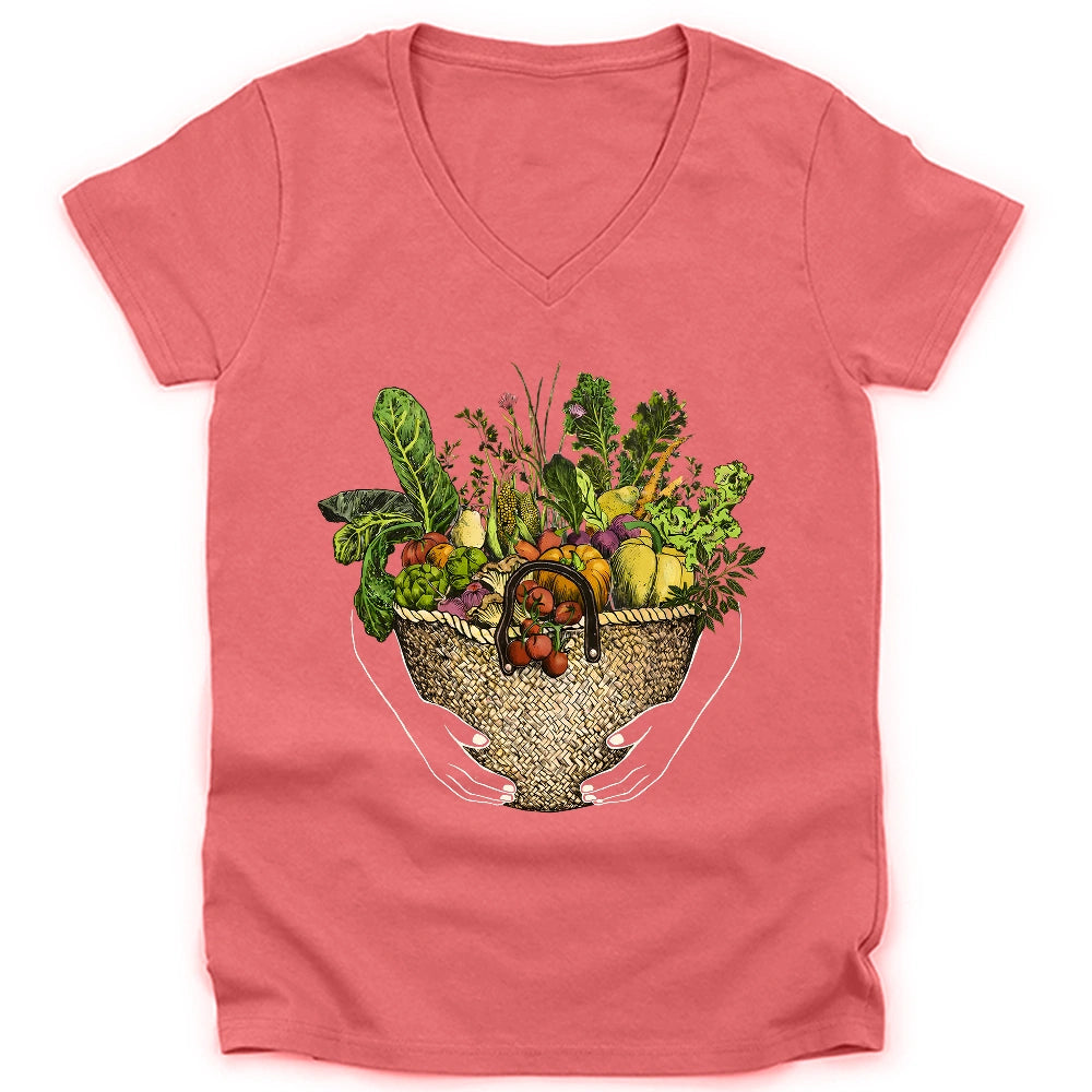 From Garden to Basket Lady V-neck