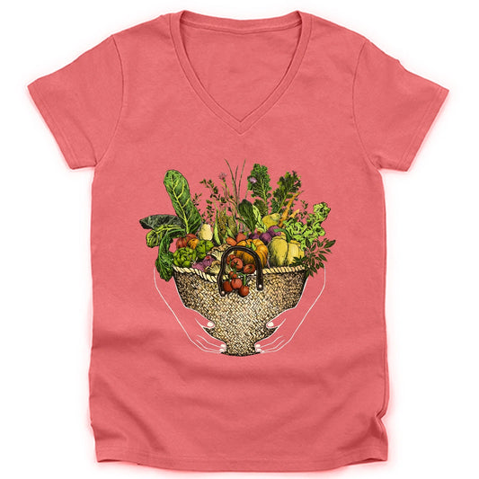 From Garden to Basket Lady V-neck