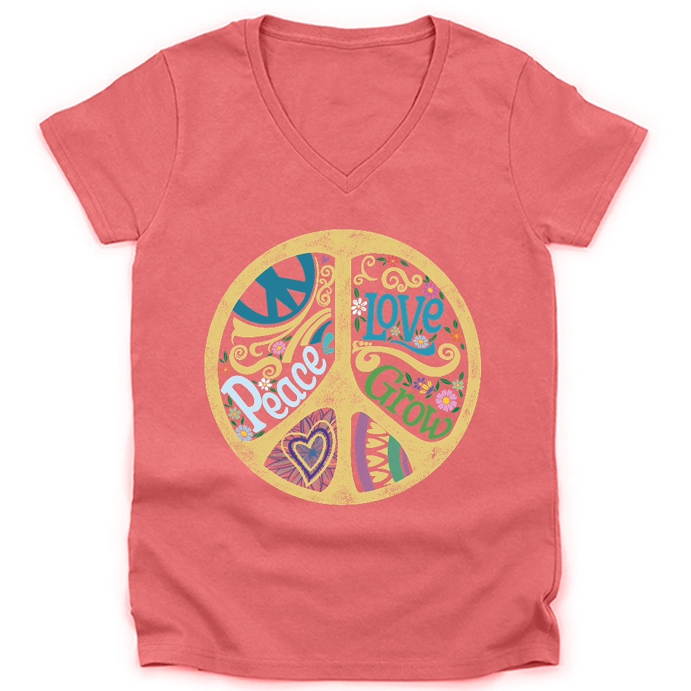 Grow Your Peace Lady V-neck