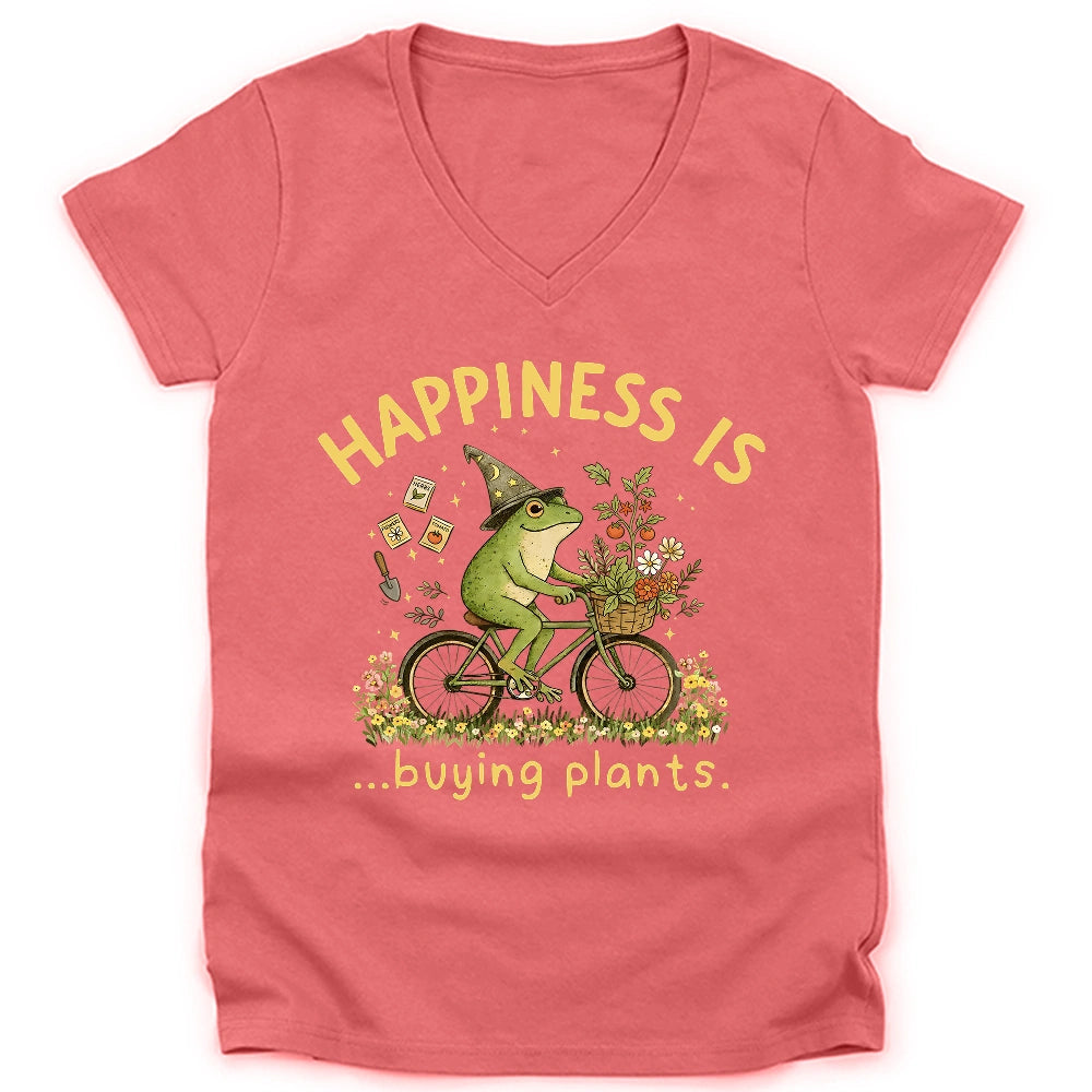 Happiness is buying plants Lady V-neck