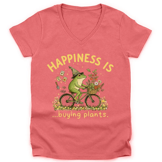 Happiness is buying plants Lady V-neck