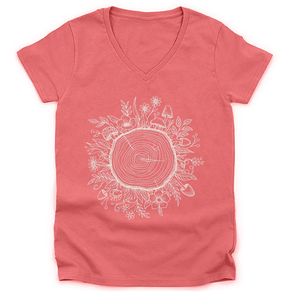 Rings of Time Lady V-neck