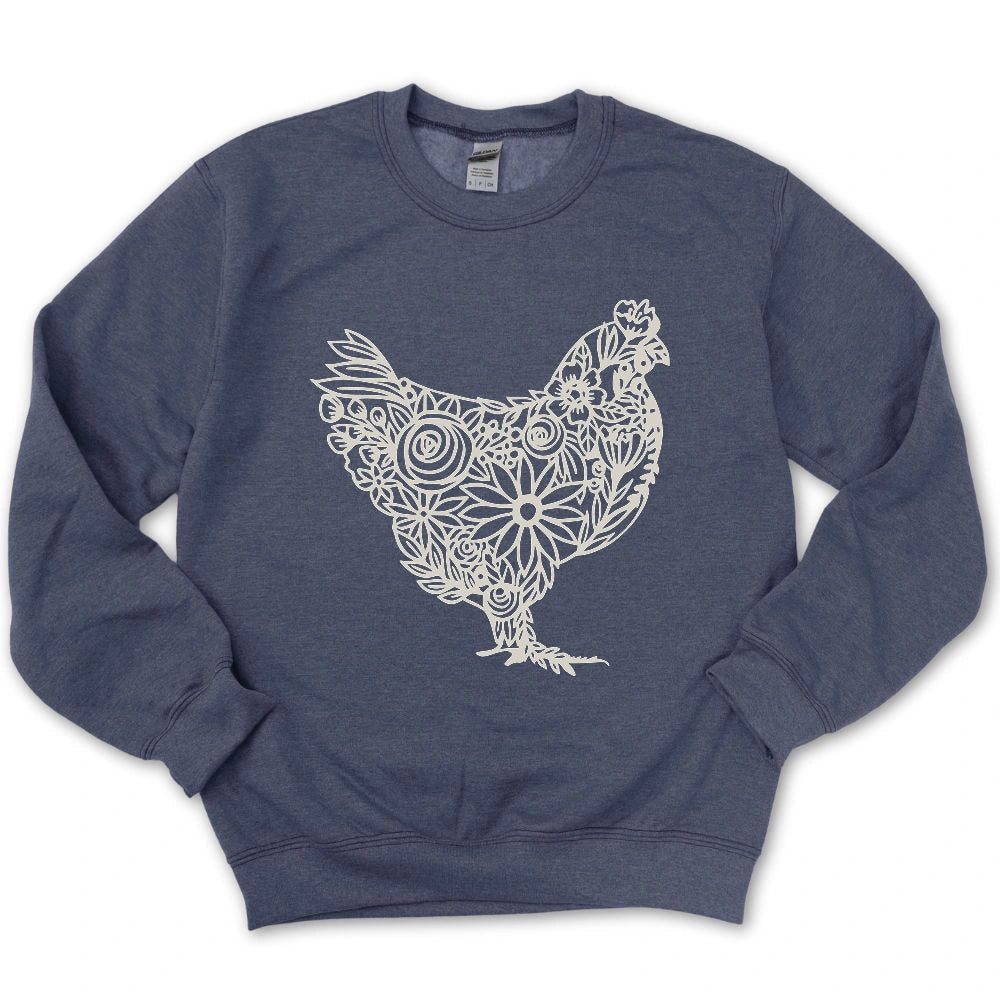 Garden Blossom Chicken Sweatshirt