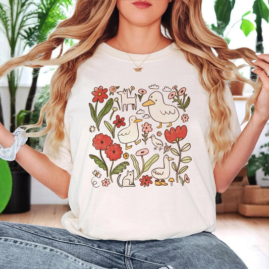 Doodle Garden Friends T-shirt