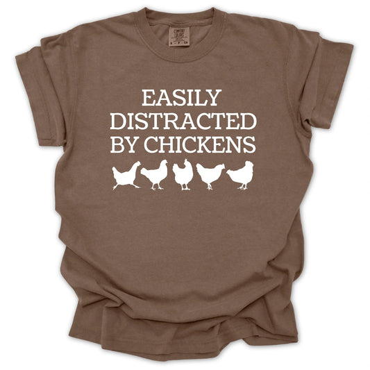 Easily Distracted By Chickens T-Shirt