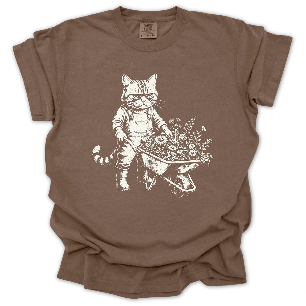 Grumpy Wheelbarrow Cat T-shirt