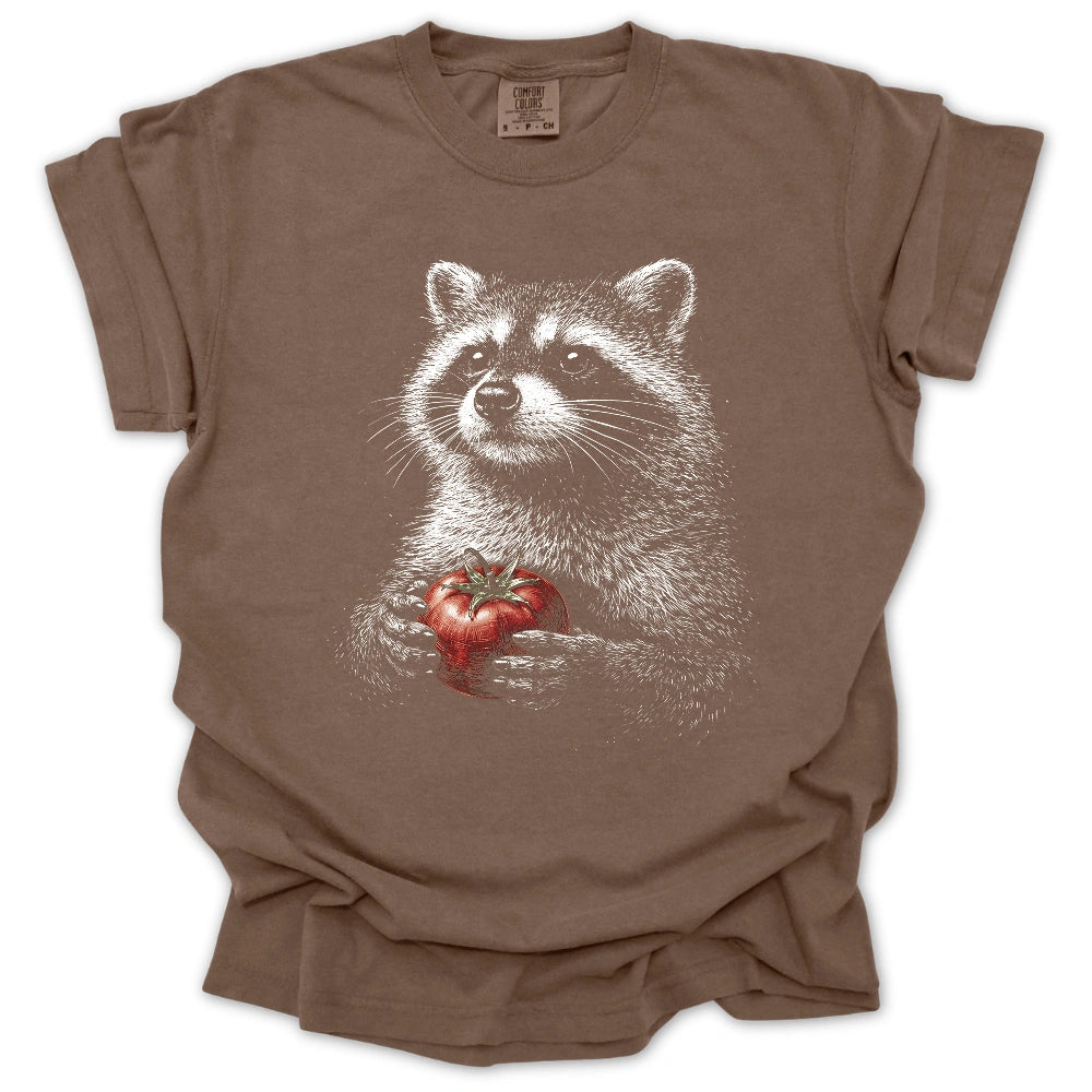 Raccoon & Tomato T-shirt