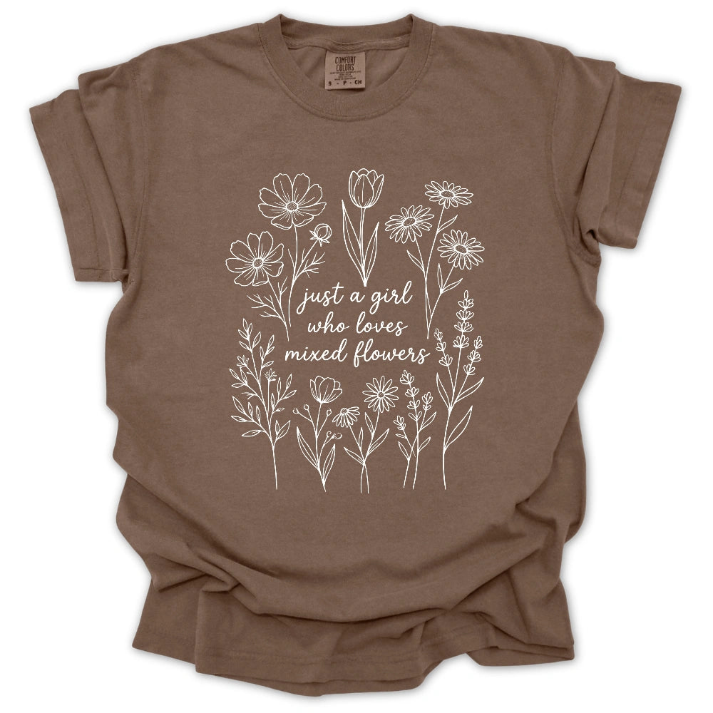 Who Loves Mixed Flowers T-shirt