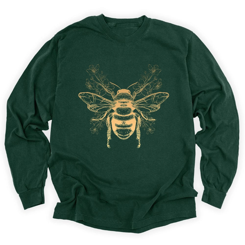 Bee Flower Long Sleeve T-shirt