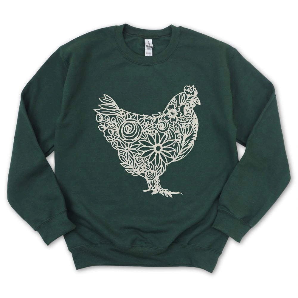 Garden Blossom Chicken Sweatshirt